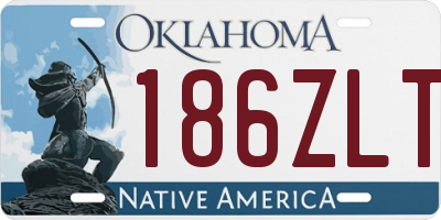OK license plate 186ZLT