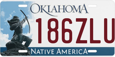 OK license plate 186ZLU