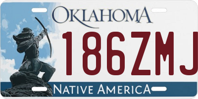 OK license plate 186ZMJ