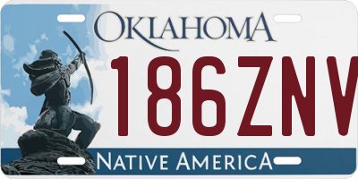 OK license plate 186ZNV