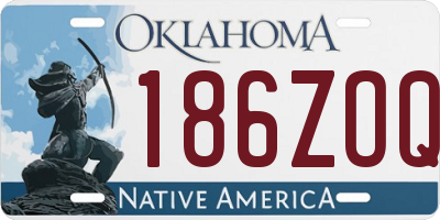 OK license plate 186ZOQ