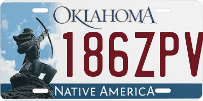 OK license plate 186ZPV