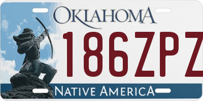 OK license plate 186ZPZ