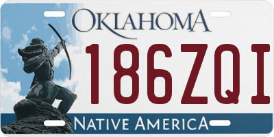 OK license plate 186ZQI