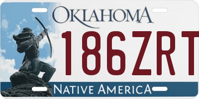 OK license plate 186ZRT