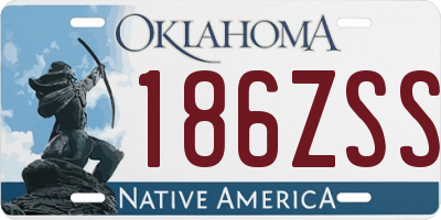 OK license plate 186ZSS