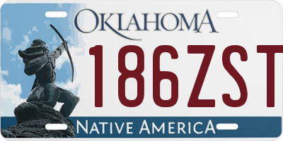 OK license plate 186ZST