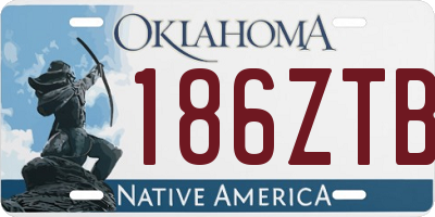 OK license plate 186ZTB