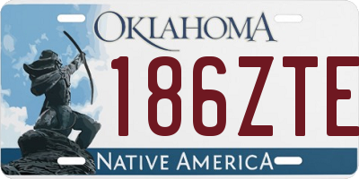 OK license plate 186ZTE