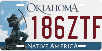 OK license plate 186ZTF
