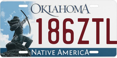 OK license plate 186ZTL