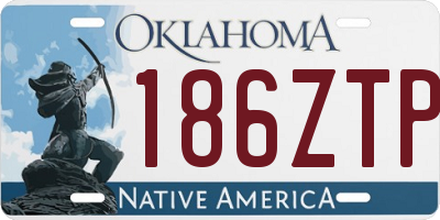 OK license plate 186ZTP