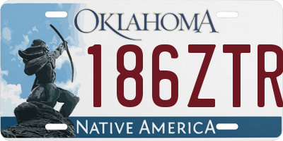 OK license plate 186ZTR