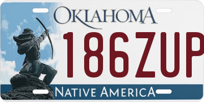 OK license plate 186ZUP