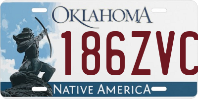 OK license plate 186ZVC