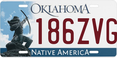 OK license plate 186ZVG