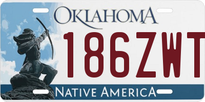 OK license plate 186ZWT