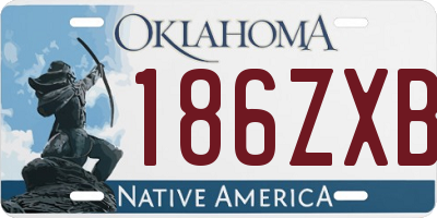OK license plate 186ZXB