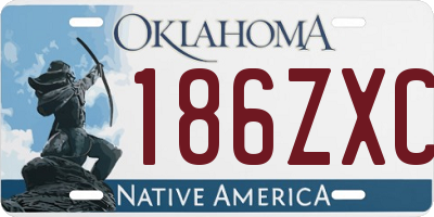 OK license plate 186ZXC