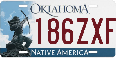 OK license plate 186ZXF