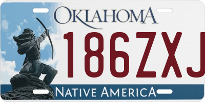 OK license plate 186ZXJ