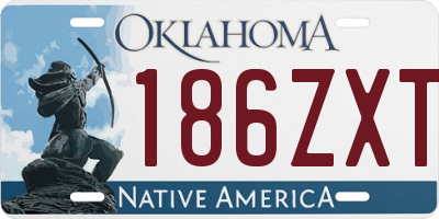 OK license plate 186ZXT