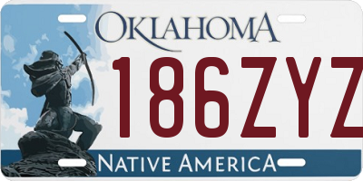 OK license plate 186ZYZ