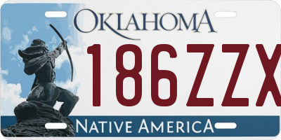 OK license plate 186ZZX