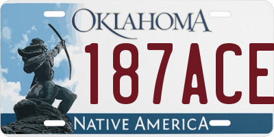 OK license plate 187ACE