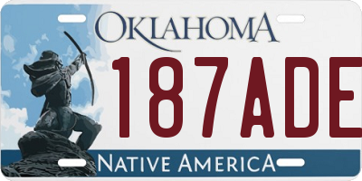 OK license plate 187ADE