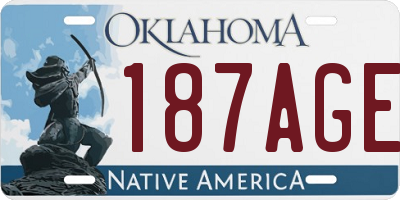 OK license plate 187AGE