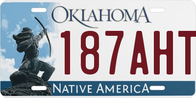 OK license plate 187AHT