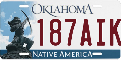 OK license plate 187AIK