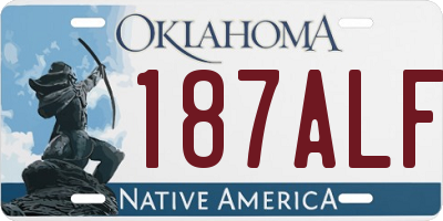OK license plate 187ALF
