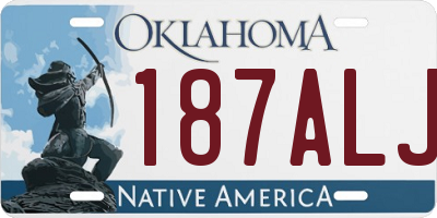 OK license plate 187ALJ