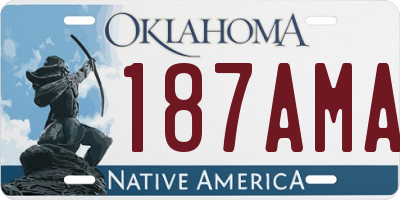 OK license plate 187AMA