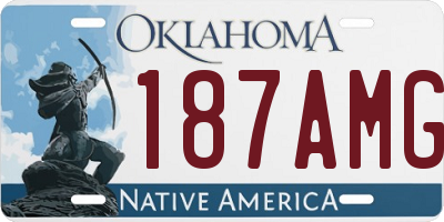 OK license plate 187AMG