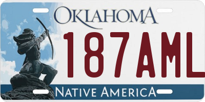 OK license plate 187AML