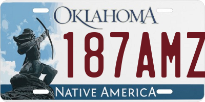 OK license plate 187AMZ