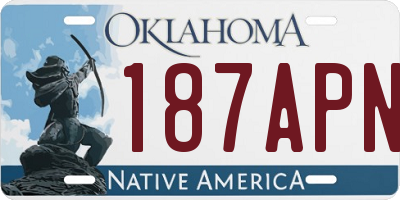 OK license plate 187APN