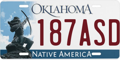 OK license plate 187ASD
