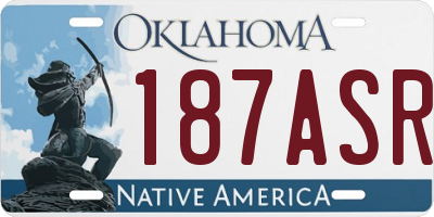 OK license plate 187ASR