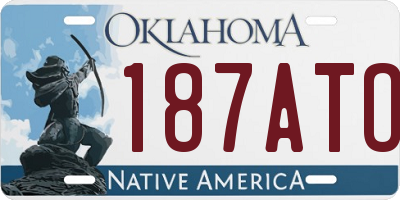 OK license plate 187ATO