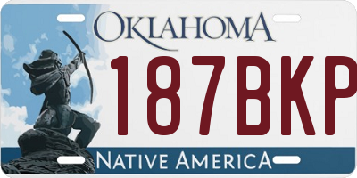 OK license plate 187BKP