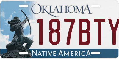 OK license plate 187BTY