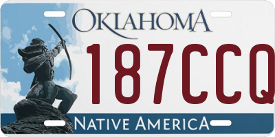OK license plate 187CCQ