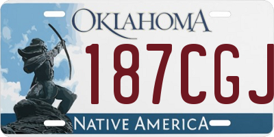OK license plate 187CGJ