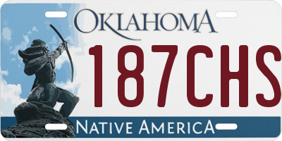 OK license plate 187CHS