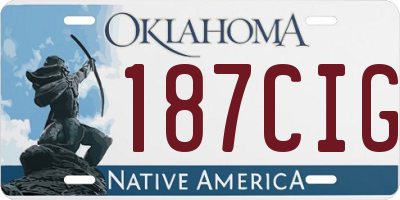 OK license plate 187CIG