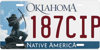 OK license plate 187CIP